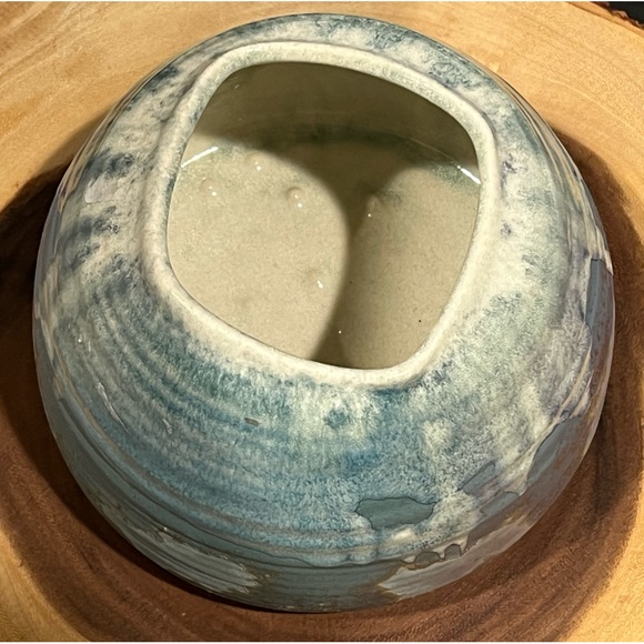 VTG Tony Evans Raku Pottery Pastel Vase/Bowl Signed MCM  Decor, #332 - Picture 8 of 9